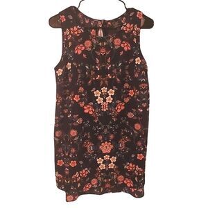 Crew Knit Wear Womens Floral Hi-Low Tank Blouse, Size S
